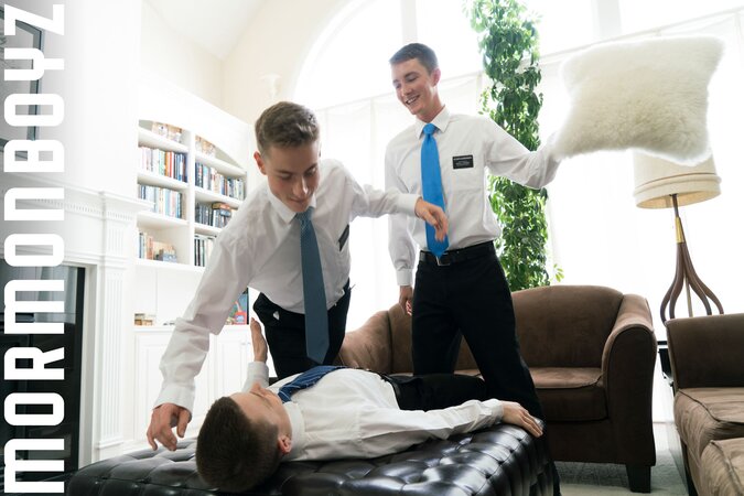 Elder Garrett, Elder Sorenson and Elder Xanders fucking bareback