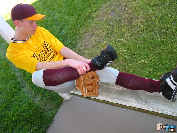 Ryan shows off his sneakers and socks