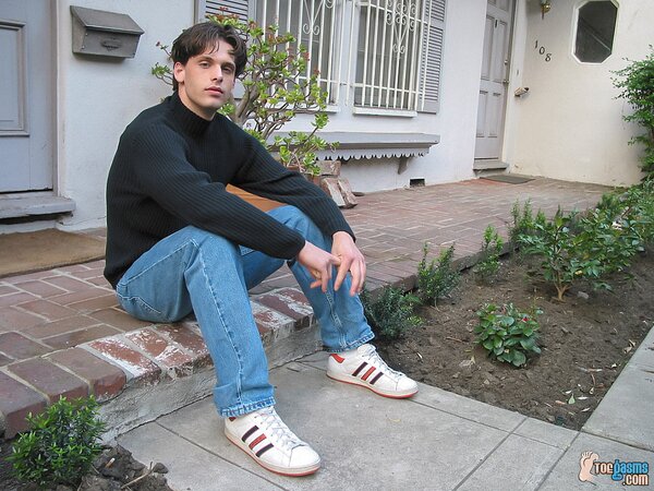 Jared shows off his sneakers and socks