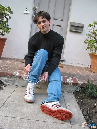 Jared shows off his sneakers and socks