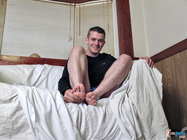 Bryce Corbin shows off his feet and cock