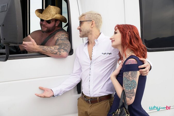 Violet Monroe, Sherman Maus and Colby Jansen suck and fuck