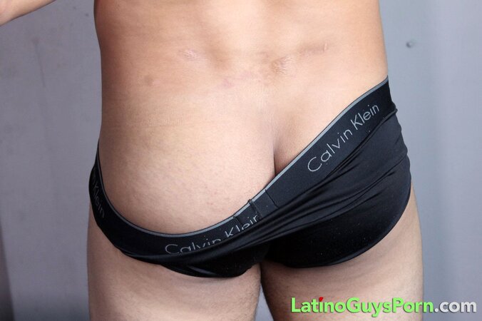 Hot Latino stroking his big willy