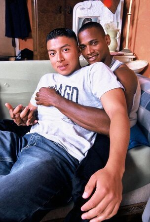 Buffed Gay Interracial Sex