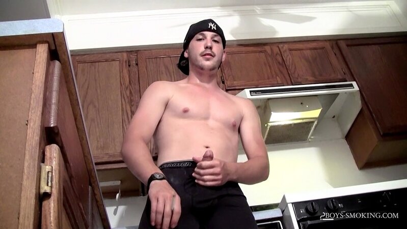 Straight boy Puppy chains in the kitchen