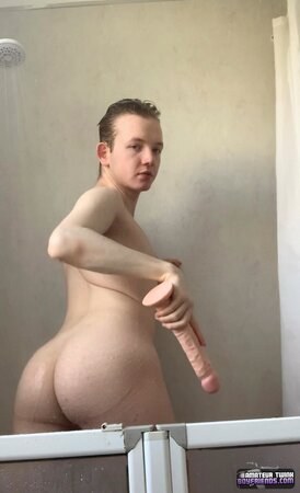 Conor Rey plays with his uncut cock