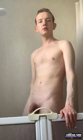 Conor Rey plays with his uncut cock