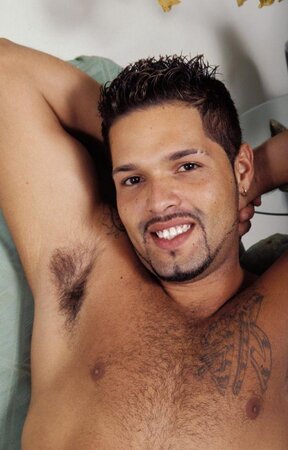 Hairy Gay Latino Stroking