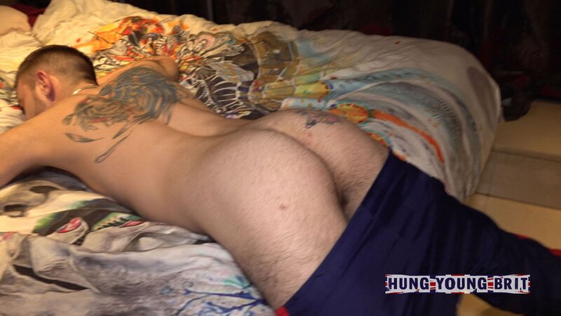 Ass-fucked gay on the bed