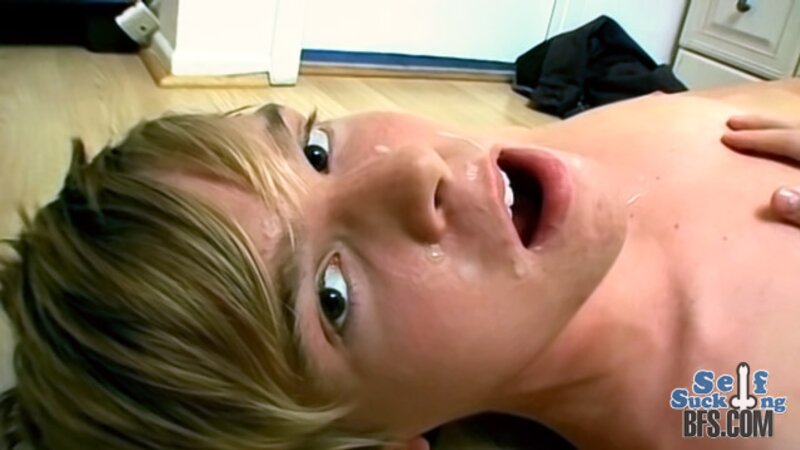 Slim twink Colby Bonds shows off his skills while masturbating