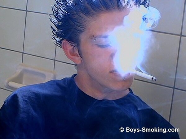 Ian Madrox caught jacking off in the bathroom while smoking