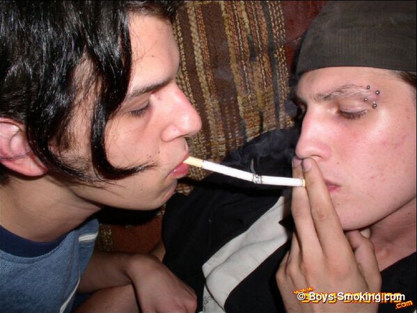 Marke and Kip smoke naked together