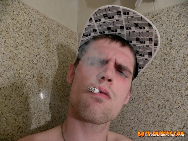 Twink Nolan enjoys a solo shower while smoking