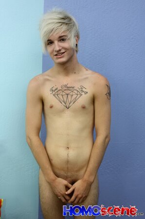 Blond Emo stud first audition