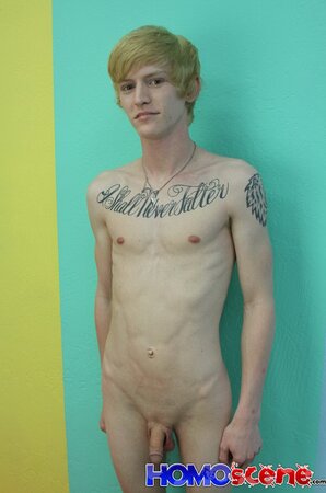 19yo emo stud earns his first money by stripping naked