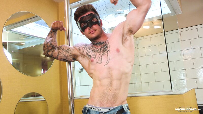 Stripper Derrick shows off his body and tattoos