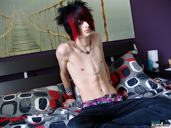 Vayne Insanity strips down and shows off his hot emo body while wanking