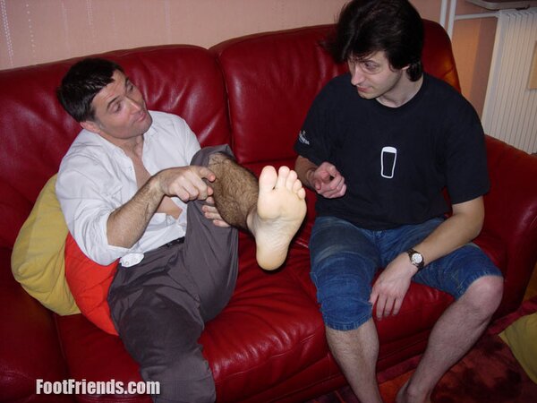 Charlie forces Bo to his knees for foot worship