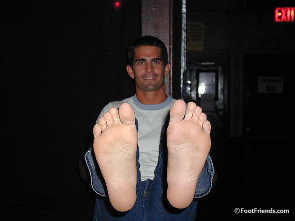 Naeem shows off his broken toe while Michael and Sal pose for the camera