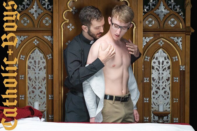 Altar boy Colton Fox sucks Father Tucker Barrett's cock