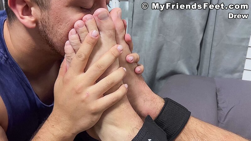 Dan Edwards takes control by removing Drew Harper socks to worship his bare feet