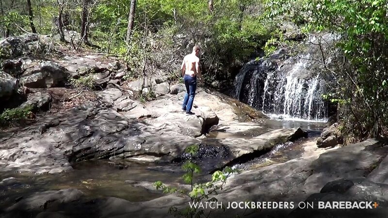 Ty Thomas masturbates in the woods on a sunbaked rock