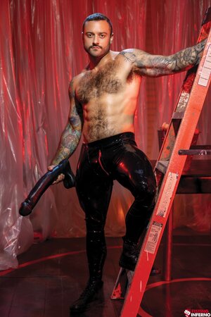 Drew Valentino fucks Devin Franco bareback in a sling with toys