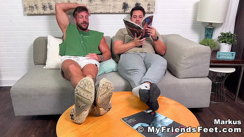Dan Edwards gives Markus a foot worship he enjoys
