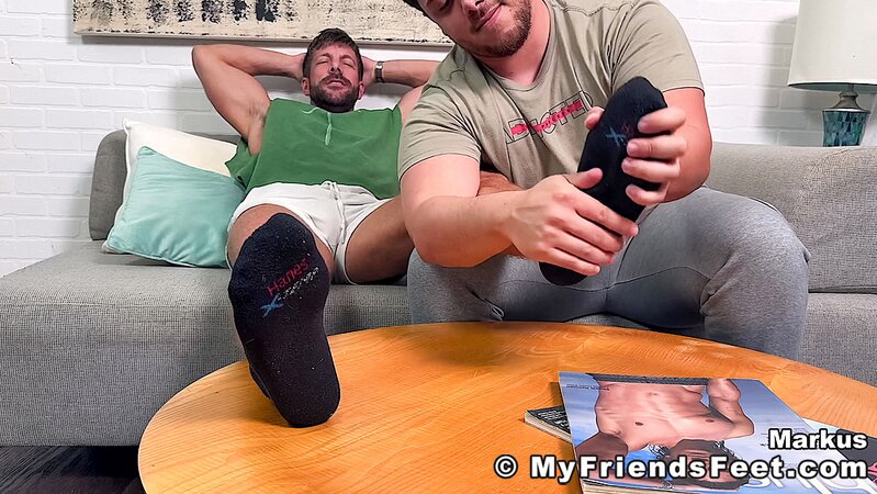 Dan Edwards gives Markus a foot worship he enjoys