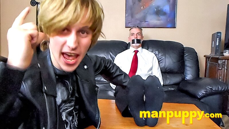 Elis Ataxxx dominates Richard Lennox with bondage and foot tickling