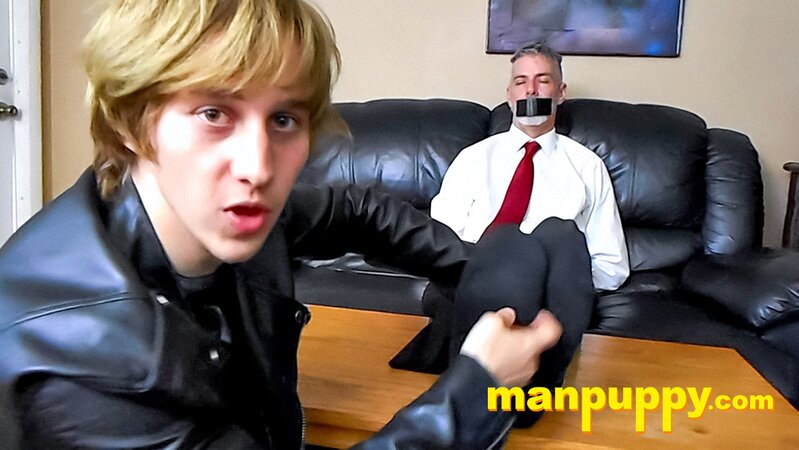 Elis Ataxxx dominates Richard Lennox with bondage and foot tickling