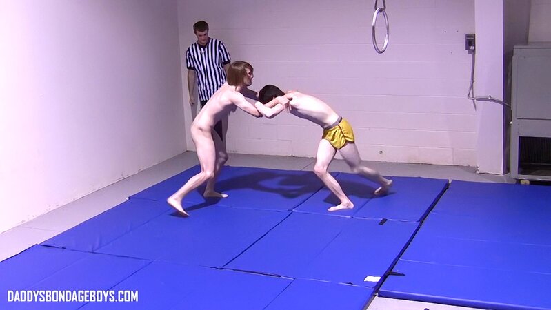 Master Tye trains Adam Clark with cock bouncing moves