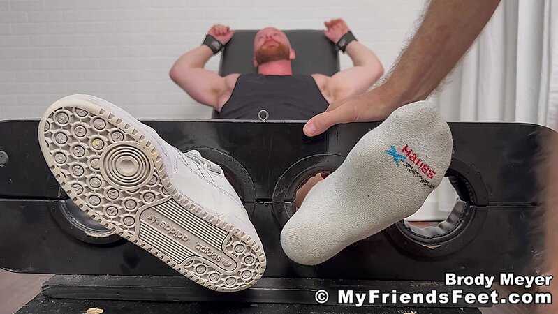 Dan Edwards tickles Brody Meyer’s balls with toothbrush