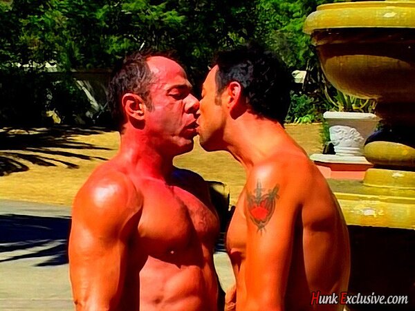 Michael Vista and Sergio kiss and fuck by the fountain