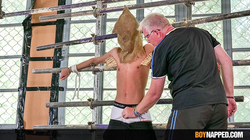 Ricky Vilela is blindfolded, tied up, and teased by Master Sebastian Kane