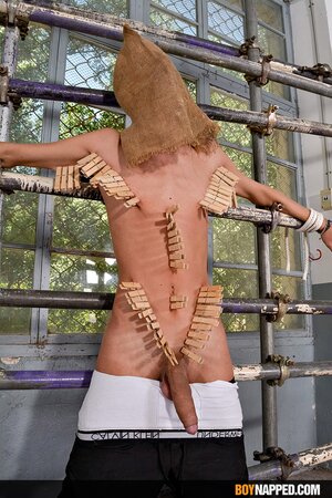 Ricky Vilela is blindfolded, tied up, and teased by Master Sebastian Kane