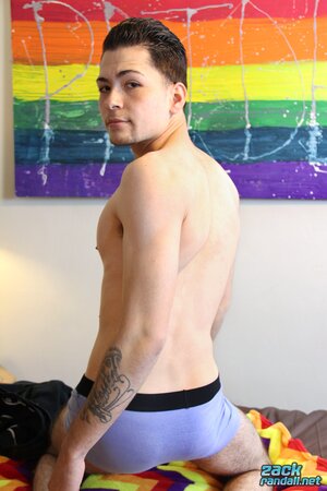 Hot twink Damian Good pumps his cock and lays back to squirt cum