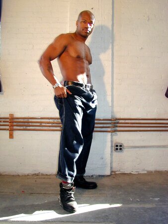 Big black stud Gafario and his boots get all the attention in this solo