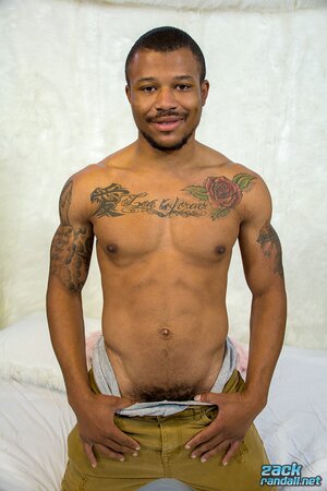 Chris strokes his big dark dick and shoots a thick load in the bedroom