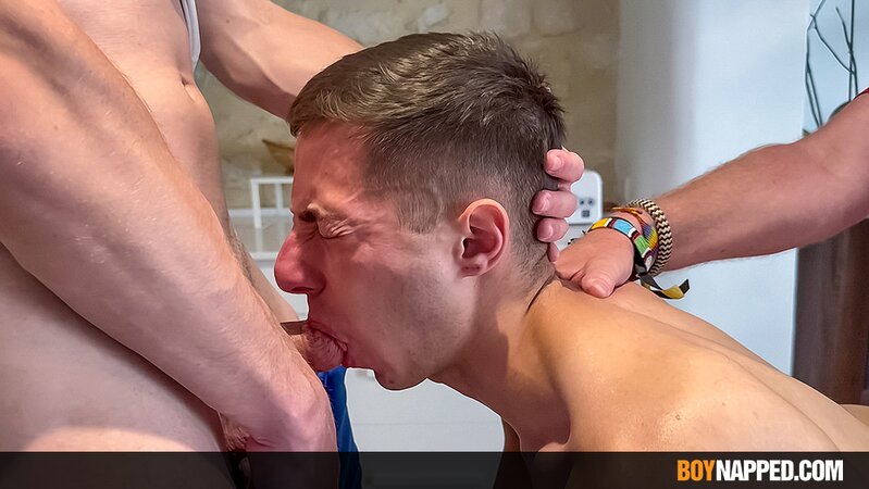Jonny Montero is spit-roasted and dominated by Mitch Schif and Sebastian Kane