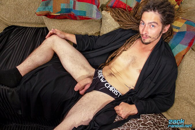 Bisexual Jack Holden shoots cum with an app-controlled toy
