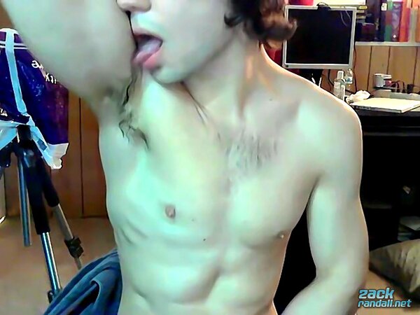 Zack Randall wanks his big dick and tastes semen