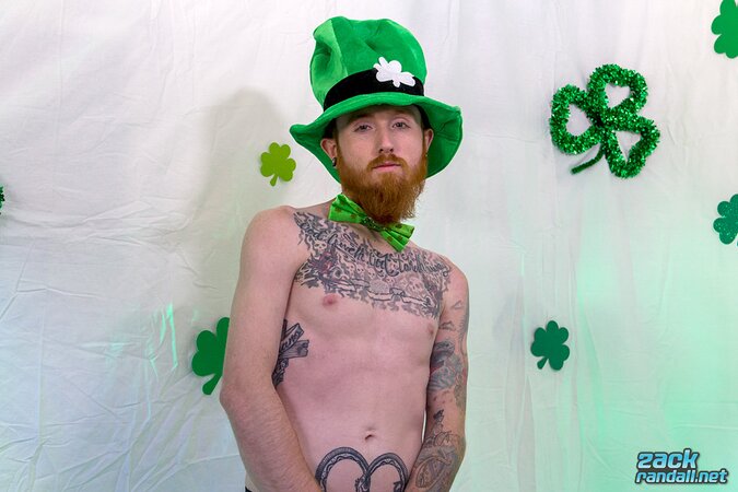 Dom Ty wanks his cock and cums for St. Patrick’s