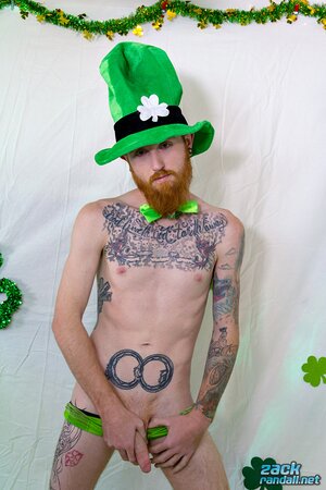 Dom Ty wanks his cock and cums for St. Patrick’s