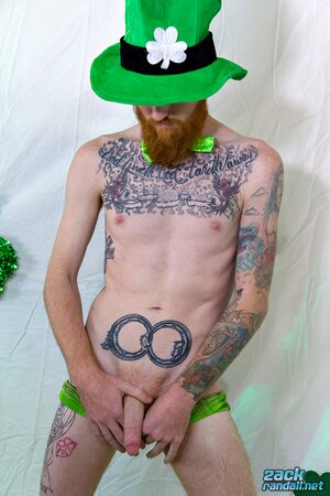 Dom Ty wanks his cock and cums for St. Patrick’s