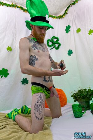 Dom Ty wanks his cock and cums for St. Patrick’s