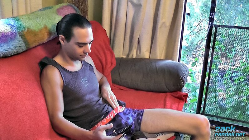 Zack Randall tastes cum after jerking off