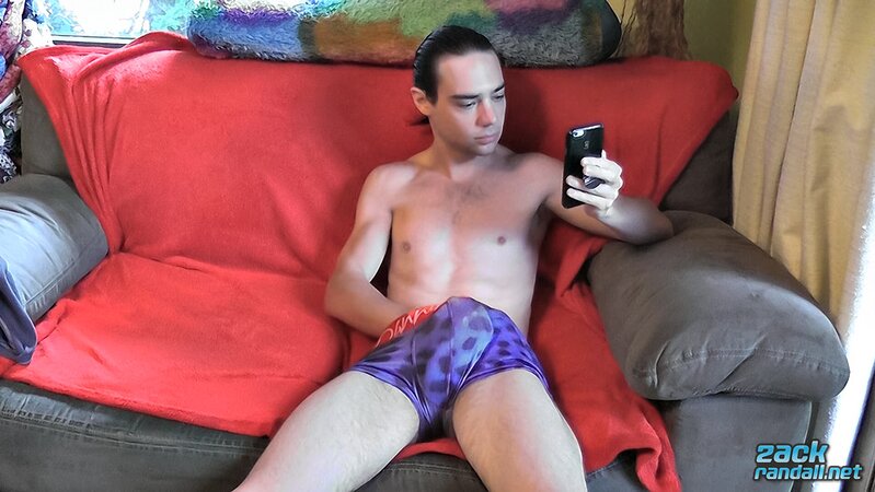 Zack Randall tastes cum after jerking off