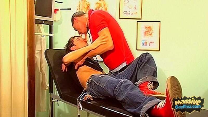 Doctor Andre Avincenzi fills patient Gabriele Benedetti ass instead of just checking it