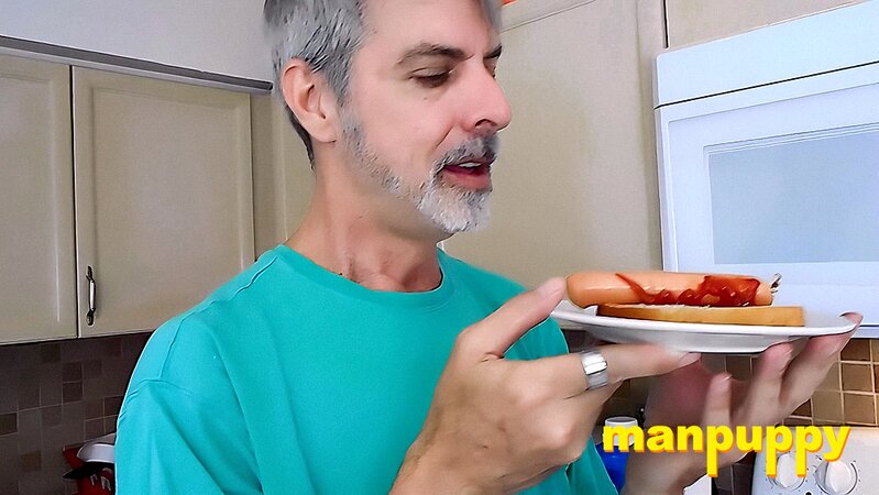 Richard Lennox gets humiliated and eaten by his giant step-dad in the kitchen